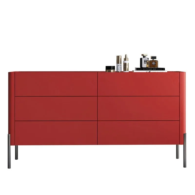 

For Bedroom Eight-Drawer Chest of Drawers Minimalist Italian Style Luxury Modern Simple Multi-Functional Storage Wooden