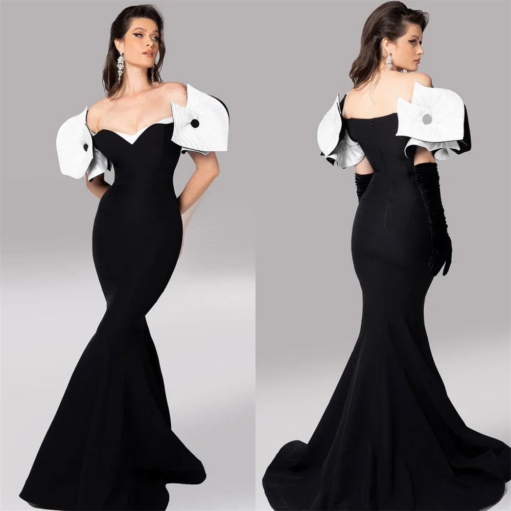 

Customized Formal Dress Evening Saudi Arabia Square Collar Mermaid Ankle Length Skirts Bespoke Occasion Dresses Prom Gown