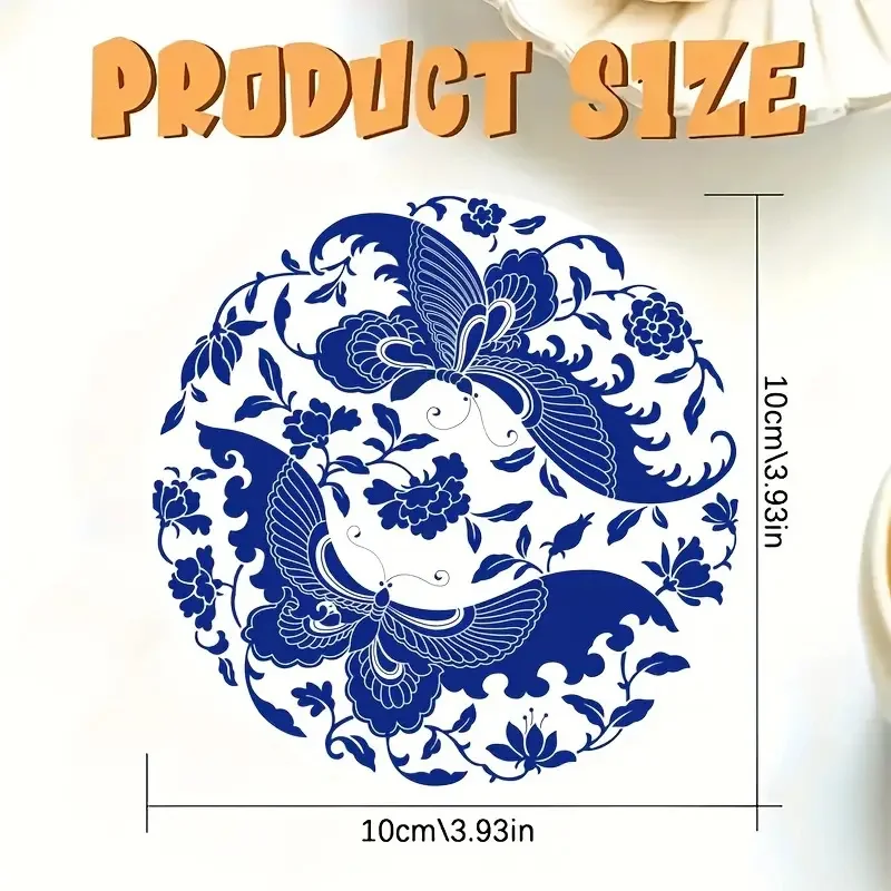 6-piece butterfly art coaster Set-5d DIY, non-slip heat resistant, perfect for home decoration and gifts