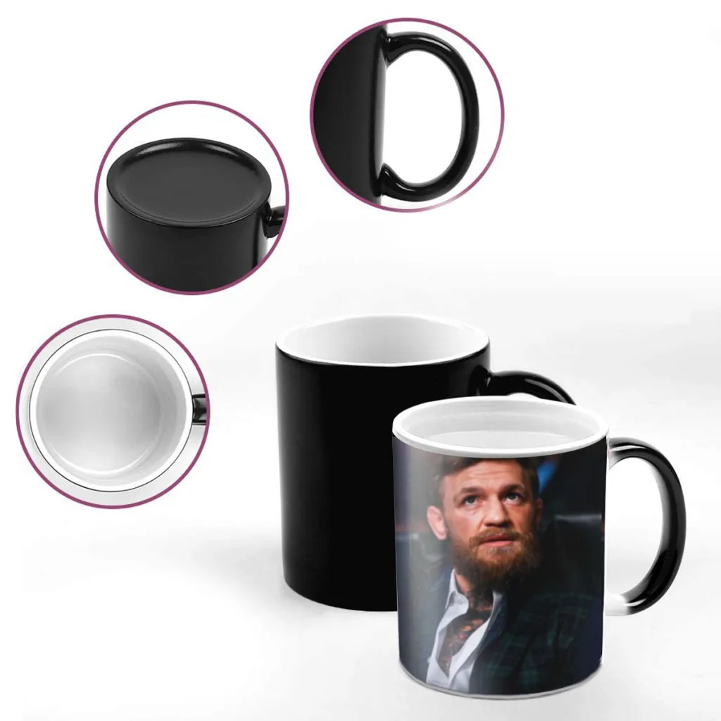 C-CONOR MCGREGOR Newest Design Coffee Mugs Heat Color Changing Milk Tea Cup Colorcup For Birthday Gifts