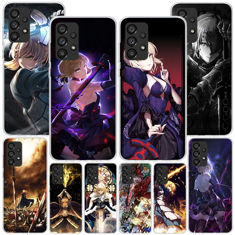 Fate Zero Stay Night Saber Phone Case For Samsung Galaxy A15 A14 A13 A12 A55 A54 A53 A52 A35 A34 A33 A32 A25 A24 A23 A22 A05S A0