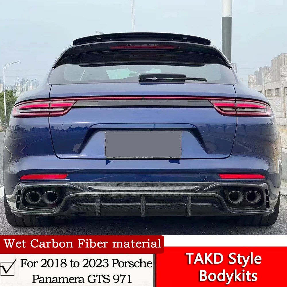 

TAKD Dry Carbon Bodykits For 2018 to 2023 Porsche Panamera 971 Modification Carbon Fiber Front Lip Rear Diffuser Boot Spoiler