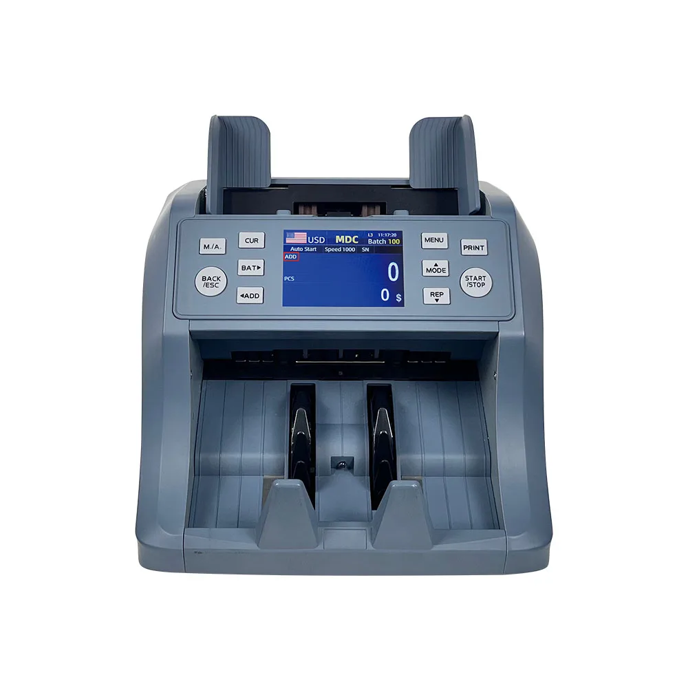 

3.5" TFT Color Display Bank Grade Banknote Counter Auto Sort High-Speed 1200 Multiple Currencies Mix Counting High-Capacity