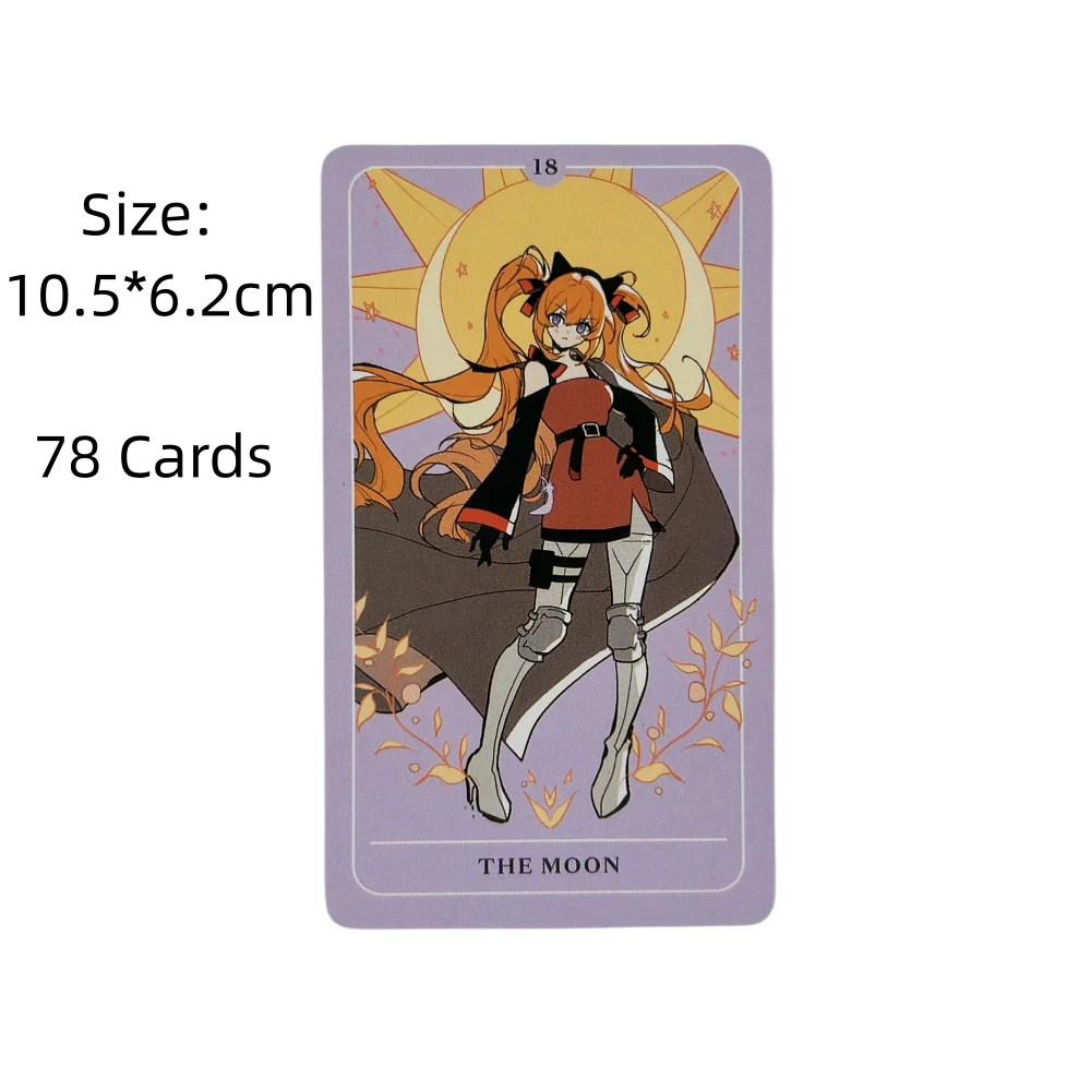 The Anime Tarot Cards A 78 Deck Cartoon Cute For Beginners Deck Oracle English Visions Divination Edition Borad Playing Games