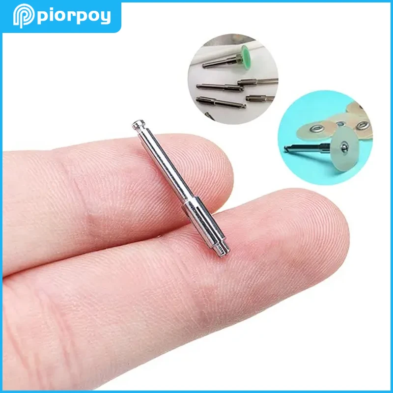 PIORPOY 10 Pcs Dental Reinforced Stainless Steel Bur Mandrel Composite Tools Dentistry Disc Mandrel Soflex Type RA Shank