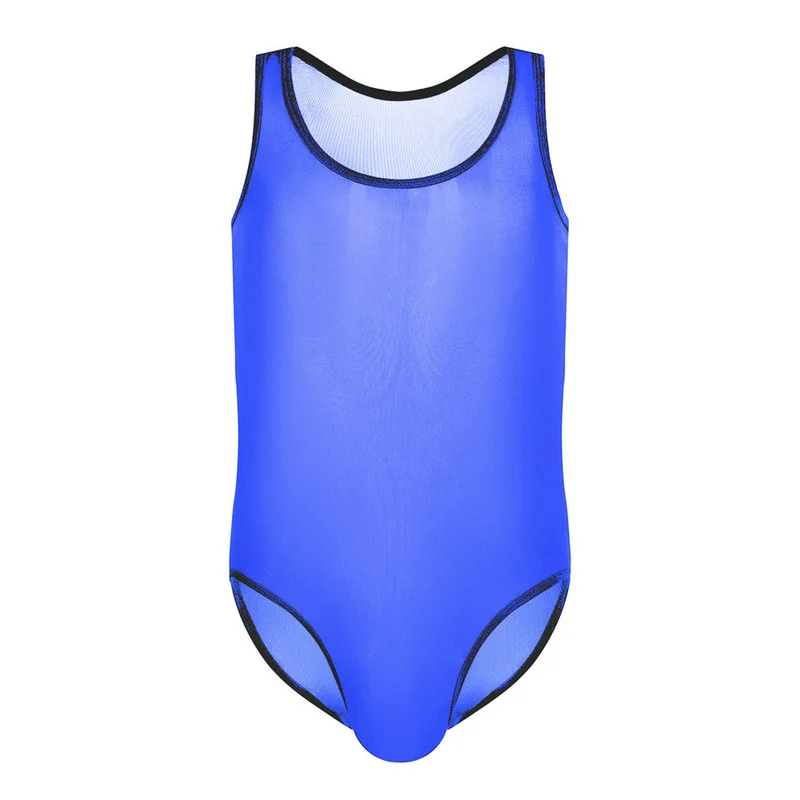 Sheer Mesh Bodysuit for Men See Through Lingerie Fetish Teddy Transparent Underwear Sexy Clubwear