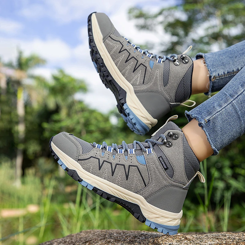 Women Ankle Hiking Boots Ladies Outdoor High Top Sneakers Trekking Shoes Mountain Climbing Walking Wandelschoenen Botas Mujer