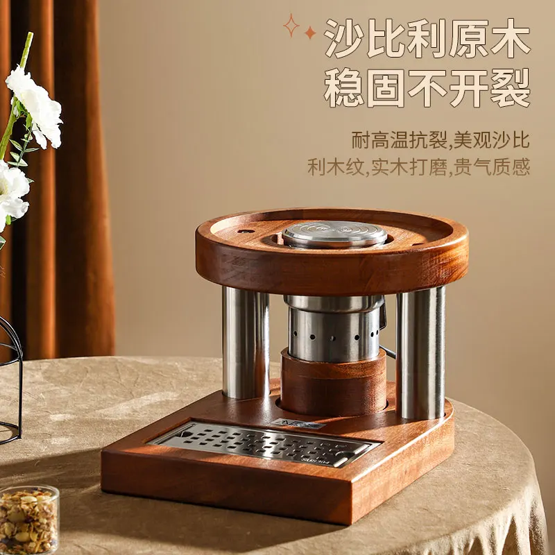 Buffet Sapele Ceramic Milk Pot Electric Heating Dispen Hotel Fruit Milk Insulated Barrel Adjustable Temperature Tripod