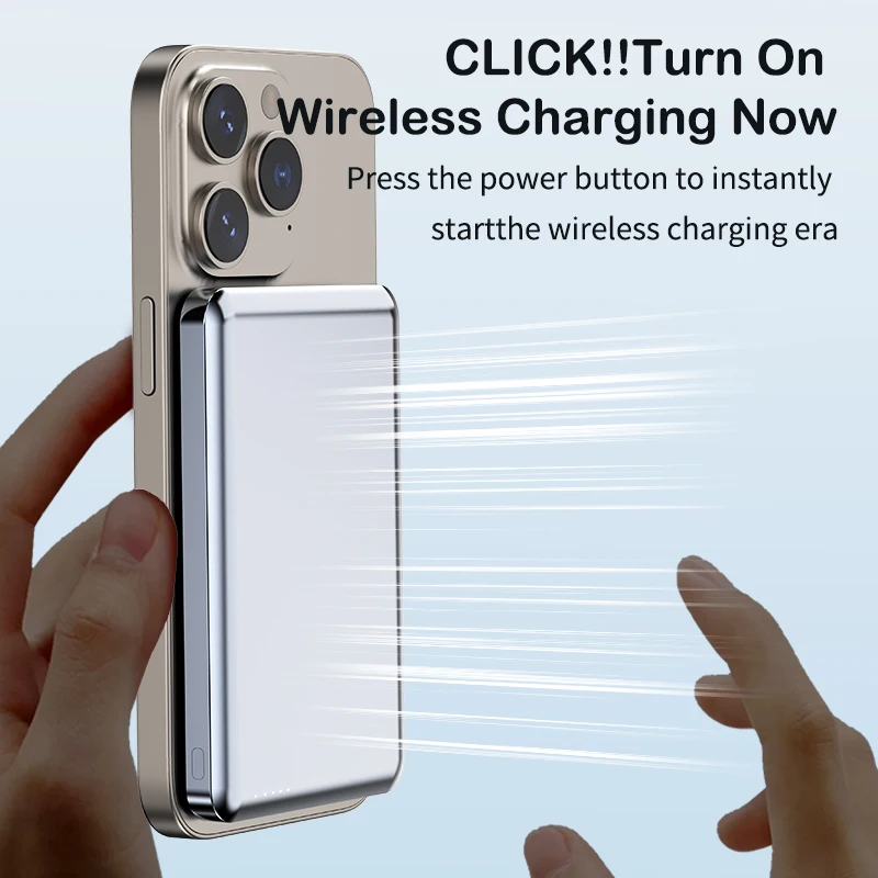 3in 1 wireless charger Magnetic mobile power bank Suitable for wireless power banks for Apple phones watches headphones P5