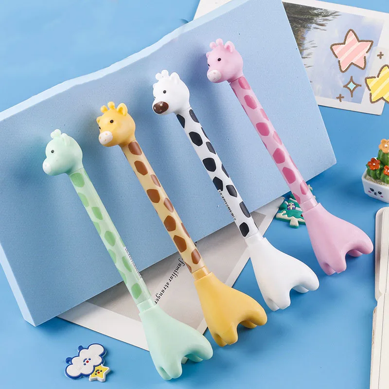 Ellen Brook 1 PCS Kawaii Cute Giraffe Cartoon Gel Pen Stationery School Office Supply Kids Children Creative Sweet Pretty Gift