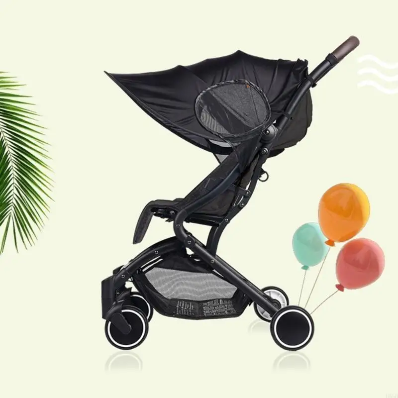 

H55B Infant Pram Canopies Baby Stroller Sunshade Rain Tent UV50+ Sun Protective Cover