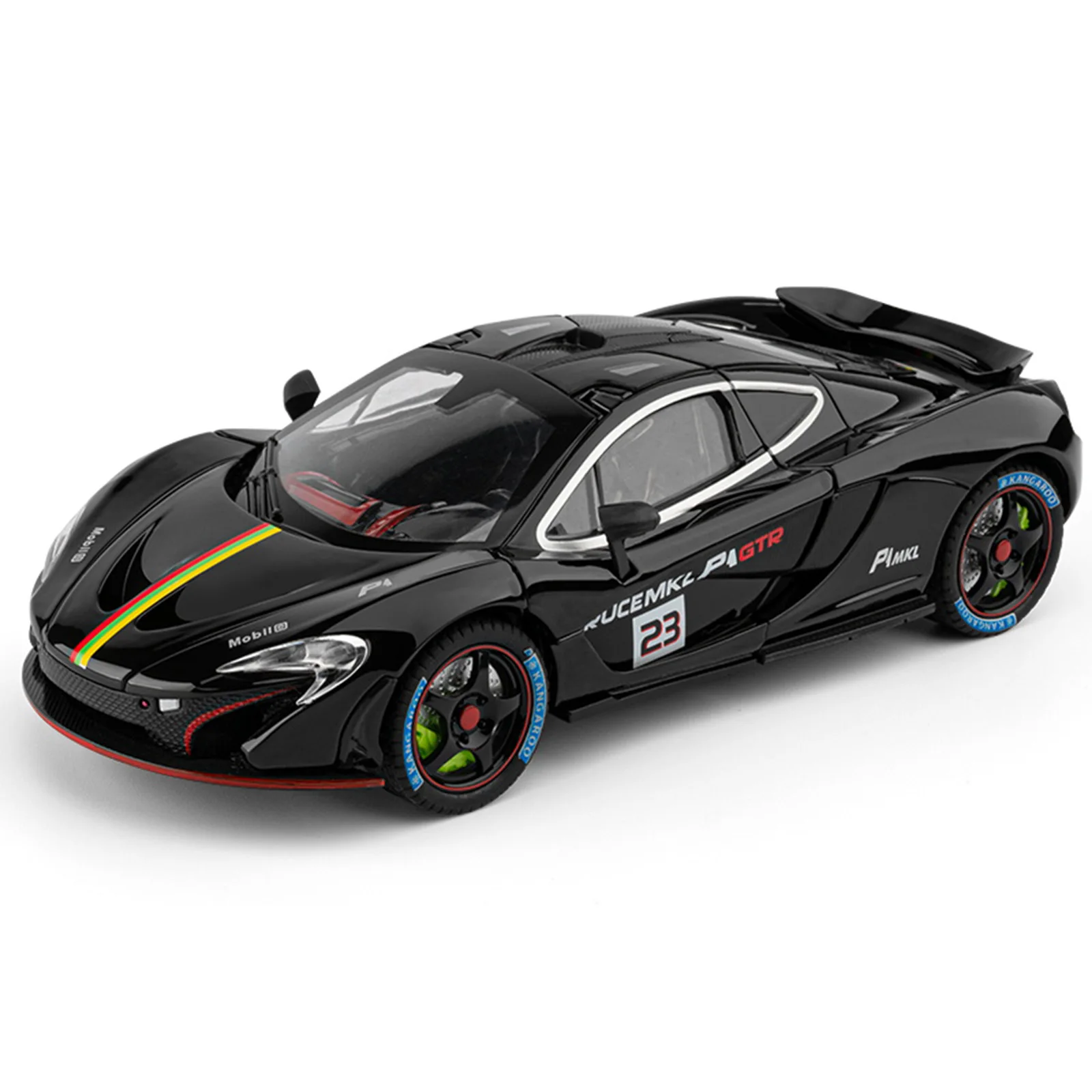 1:24 P1 GTR Alloy Sports Car Simulation Diecast Metal Alloy Model car Sound Light Pull Back Collection Kids Toy Gifts