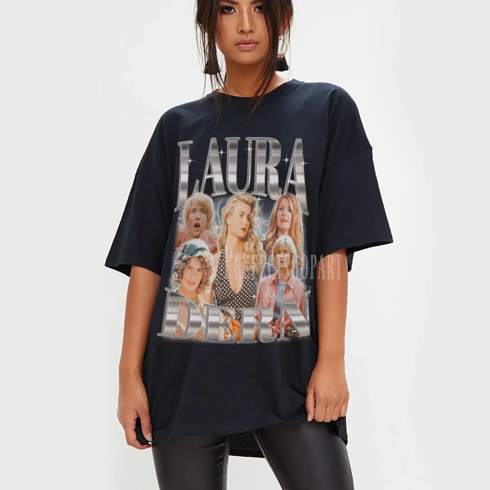 Vintage Laura Dern 90s Retro Homage T Shirt Casual Merch for Fans vintage Washed graphic Slightly streetwear fashion Stylish