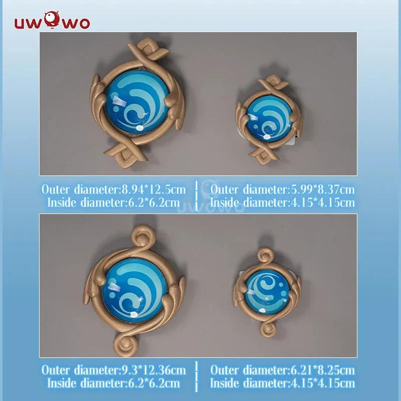 UWOWO Fontaine LED Vision Game Genshin Impact Cosplay "عين الله" Led كوسبلاي الدعائم Pyro Cryo Hydro Geo Dendro Electro Anemo #3