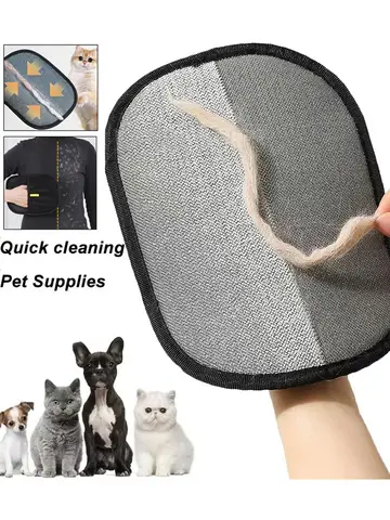 Pet Hair Remover Portable Washable Clothes Hair Dehairing Gloves Pet Cleaning Products Pet Accessories