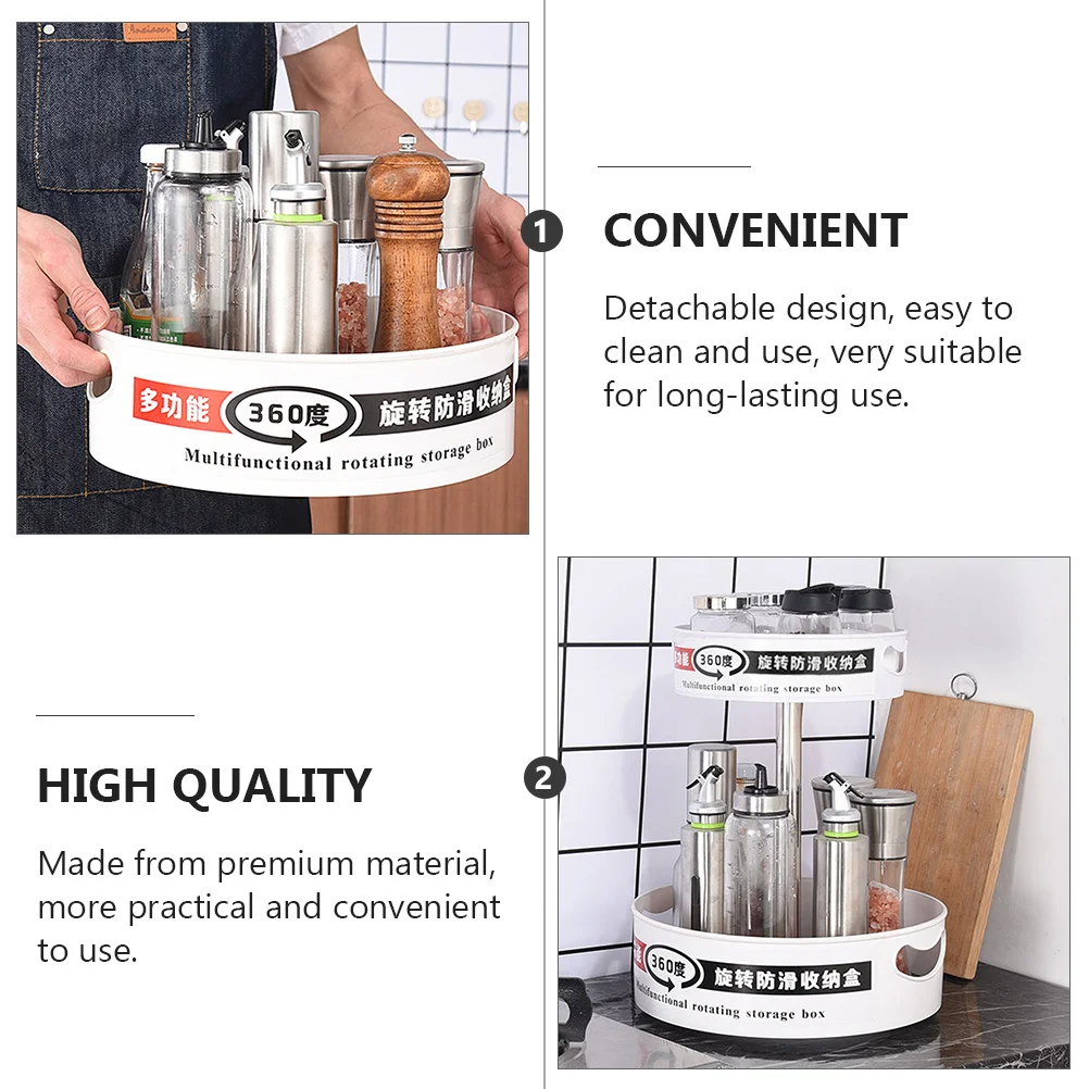 

Double Layer Rotatory Fruit Storage Rack Plastic Multifunctional Kitchen Fruit Holder Organizer Large Capacity Detachable Easy