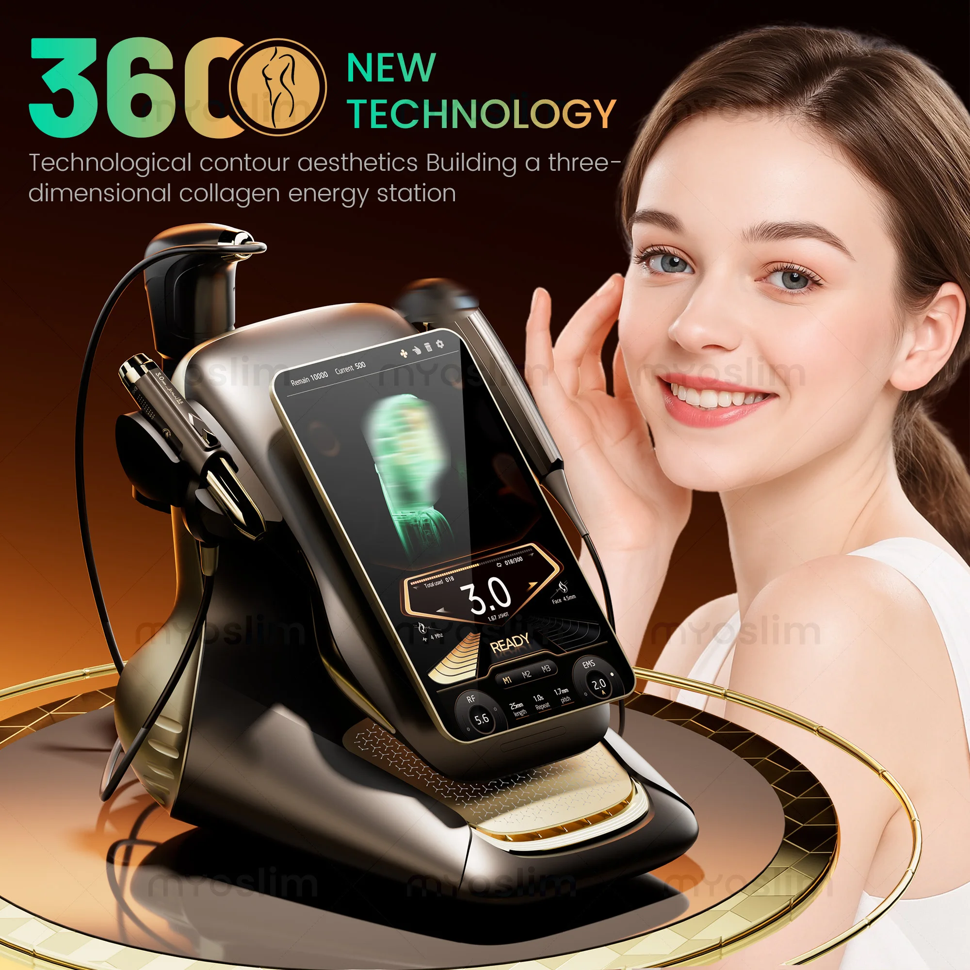 3 In 1 Technology 360MAX 25D HiFU Machine For Non Invasive Facial Slimming Anti Aging And Body Firming