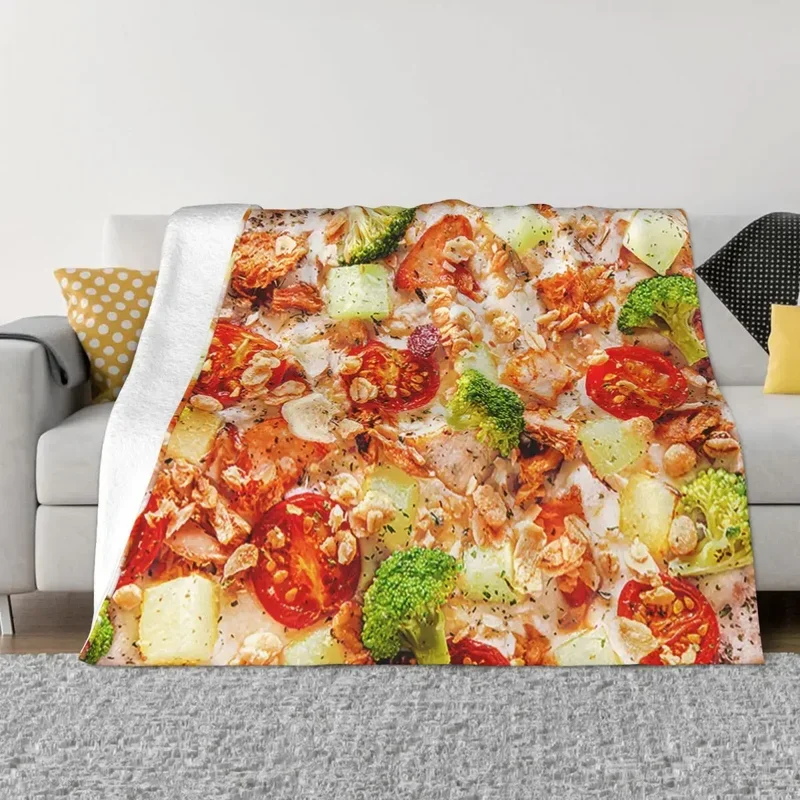 Tortilla Pizza Blanket Cover Velvet Funny Food Super Soft Throw Blankets for Bedroom Sofa Bedspread