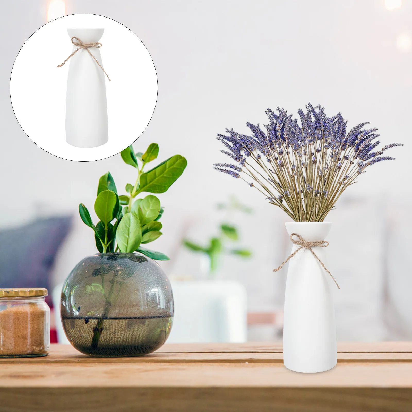 

1 шт. белая керамическая ваза, простой контейнер для цветов, настольное украшение, держатель для цветов, декор для дома, керамическая ваза