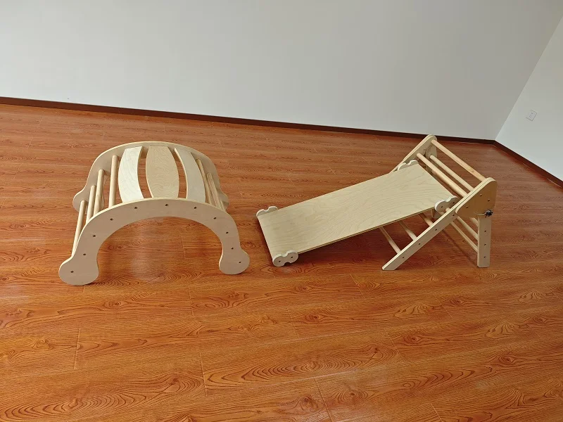Piklers Triangle Set Kids Climbing Frame Wood Structure Montessori Toys Indoor Climbing Toys for Kids Pickler Montessori Gym