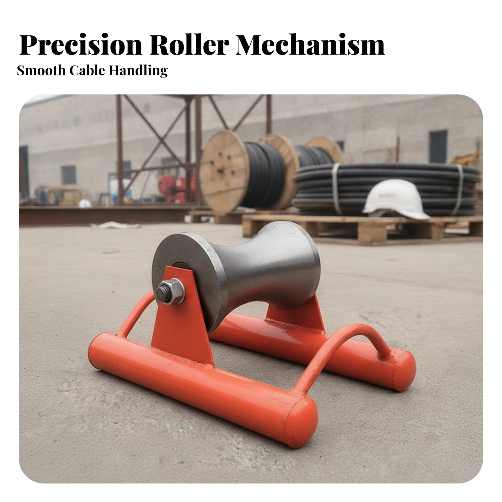 Cable Laying Pulley Straight-Run Cable Guide Pulley Industrial All-Metal for Electricians, Wire Routing, Jobsites