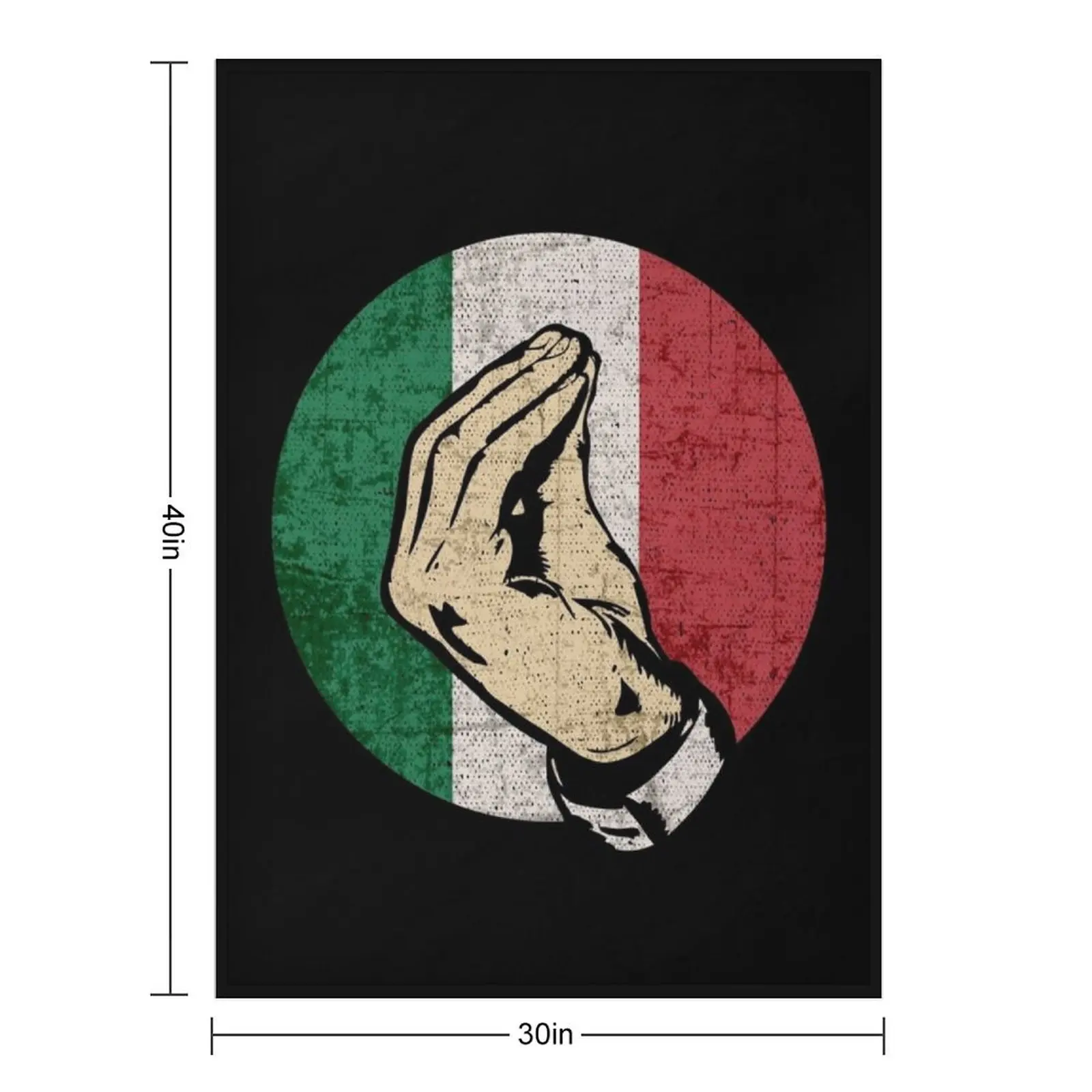 Italian Hand Gesture Sing Language Funny Italy Flag Vintage Throw Blanket Loose for winter Luxury Kid'S Decorative Beds Blankets