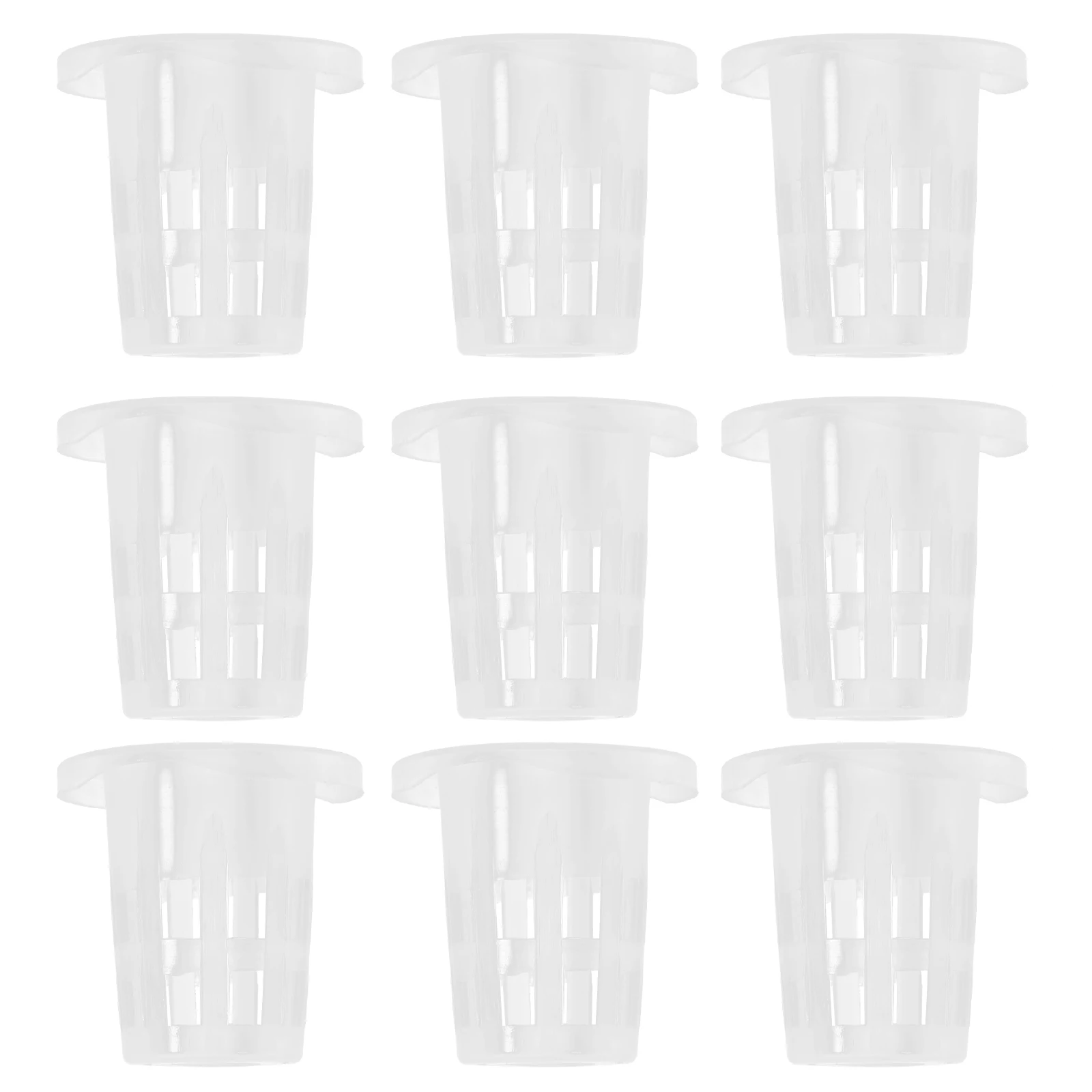 

100 Pcs Planting Basket Root Control Device Garden Slotted Mesh Net Cups Hydroponic Pots Flower