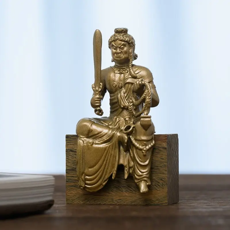 Immovable Wisdom King Bodhisattva Figurine, Rooster-Themed Statue, Portable Buddha Statue