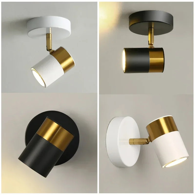 

Led track ceiling lamp freely collocation spotlight home background wall living room clothing store guide rail slide ceil