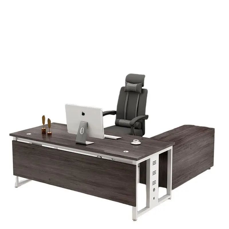 Boss desk  chair combination modern simple office furniture large shift  manager long computer