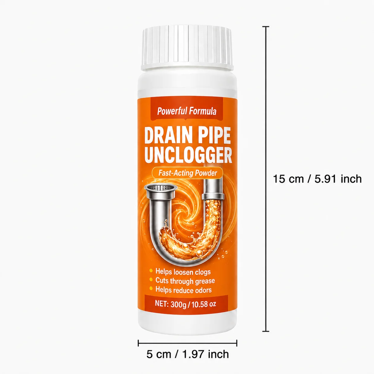 1pc/2pcs/3pcs Powerful Drain Cleaner Powder, Pipe Unclogging Solution For Kitchen & Bathroom, Quickly Dissolves Hair & Grease, Deodorizes And Prevents Blockages view 7