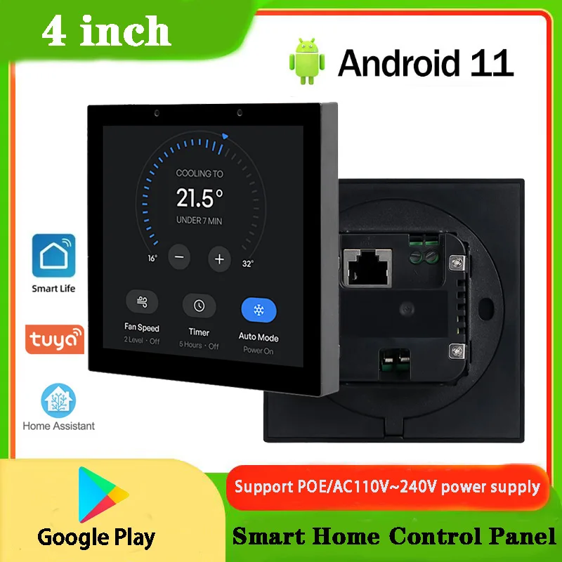 New 4 Inch POE Tablet Smart Home Control Panel Android 11 OS Touch Screen Wall Mount Tablet RS485 for 86 Wall Mount Box