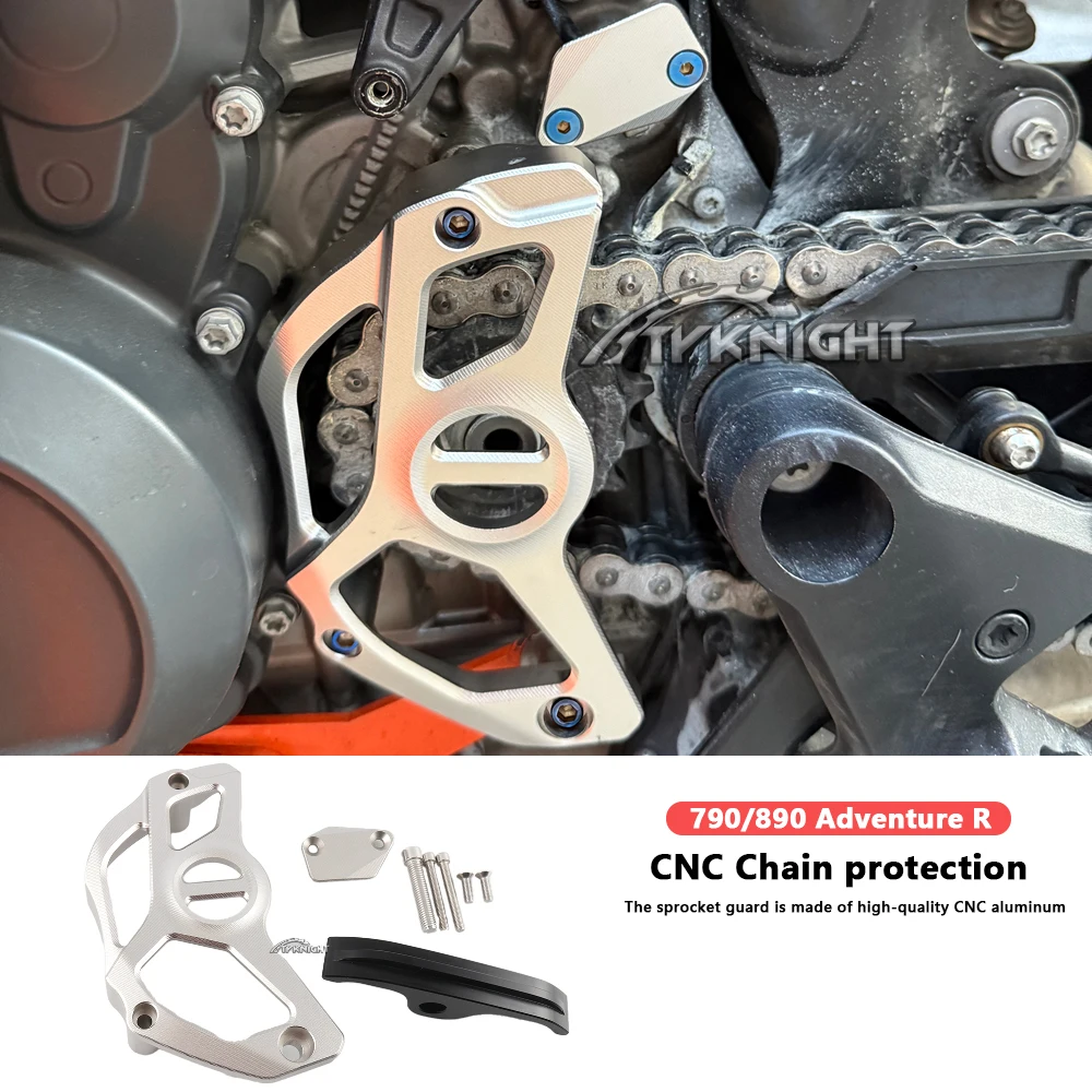 For 790 ADV 890 Adventure R 790ADV 890 SMT 2024- Motorcycle CNC Chain Cover Guard Front Sprocket Guard Protector Sensor Cover