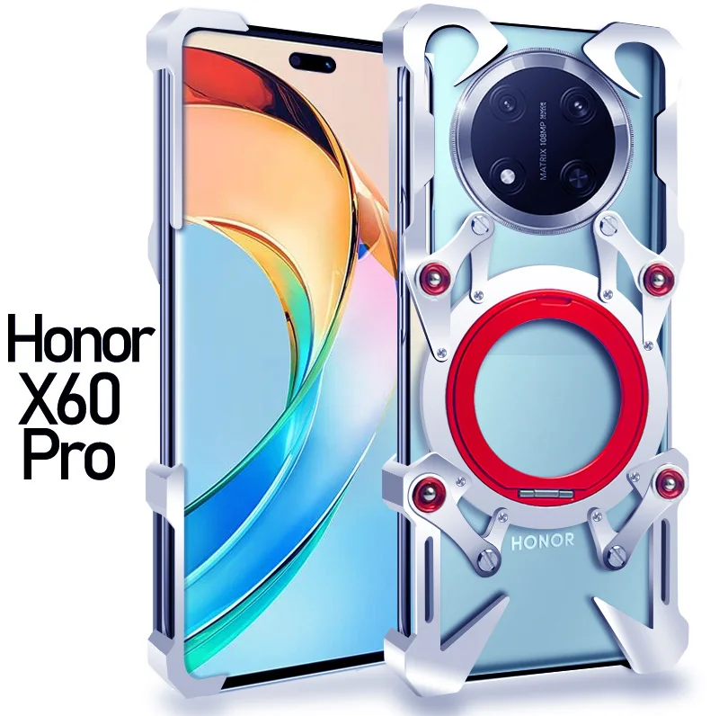 

Luxury Metal New Thor Heavy Duty Armor Metal Aluminum Phone Case For Honor X70I X60 X60I X50 Pro Back Fundas Coques Bumper Cover