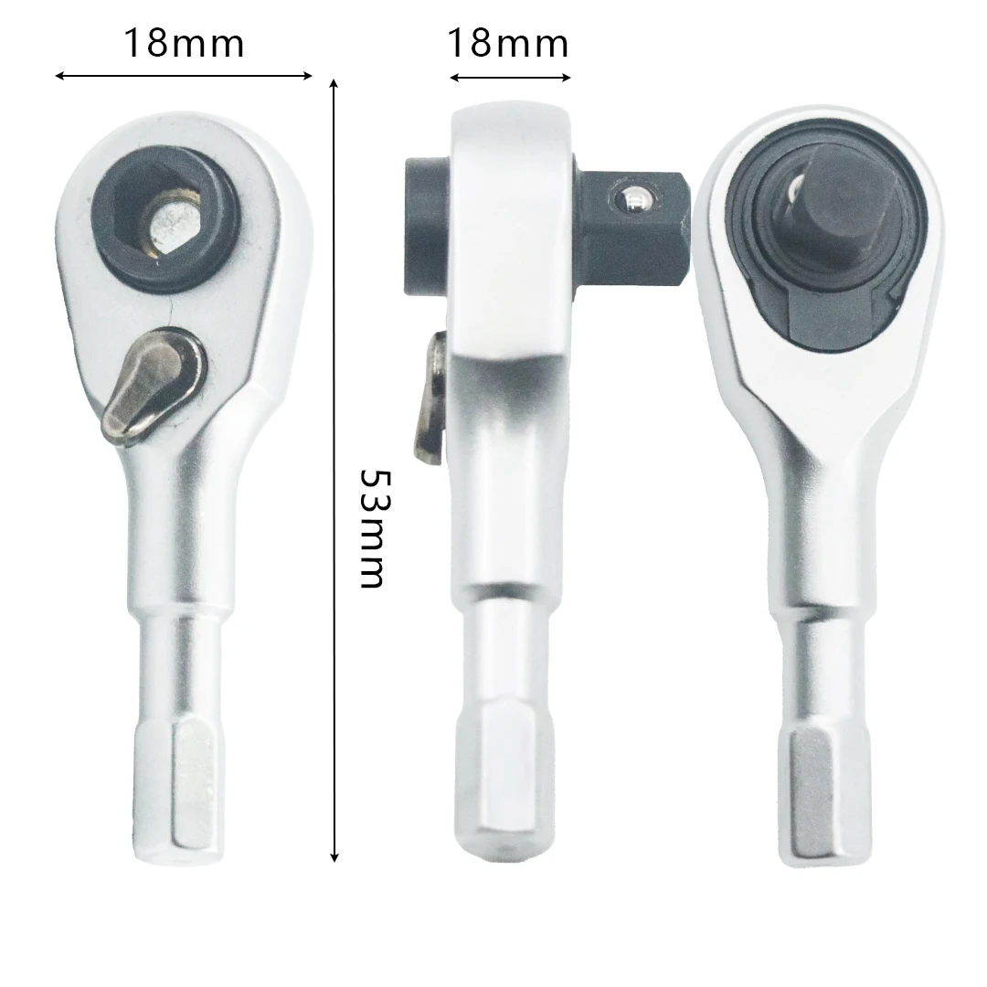 2 in 1 Hex Mini Ratchet Wrench - 1/4