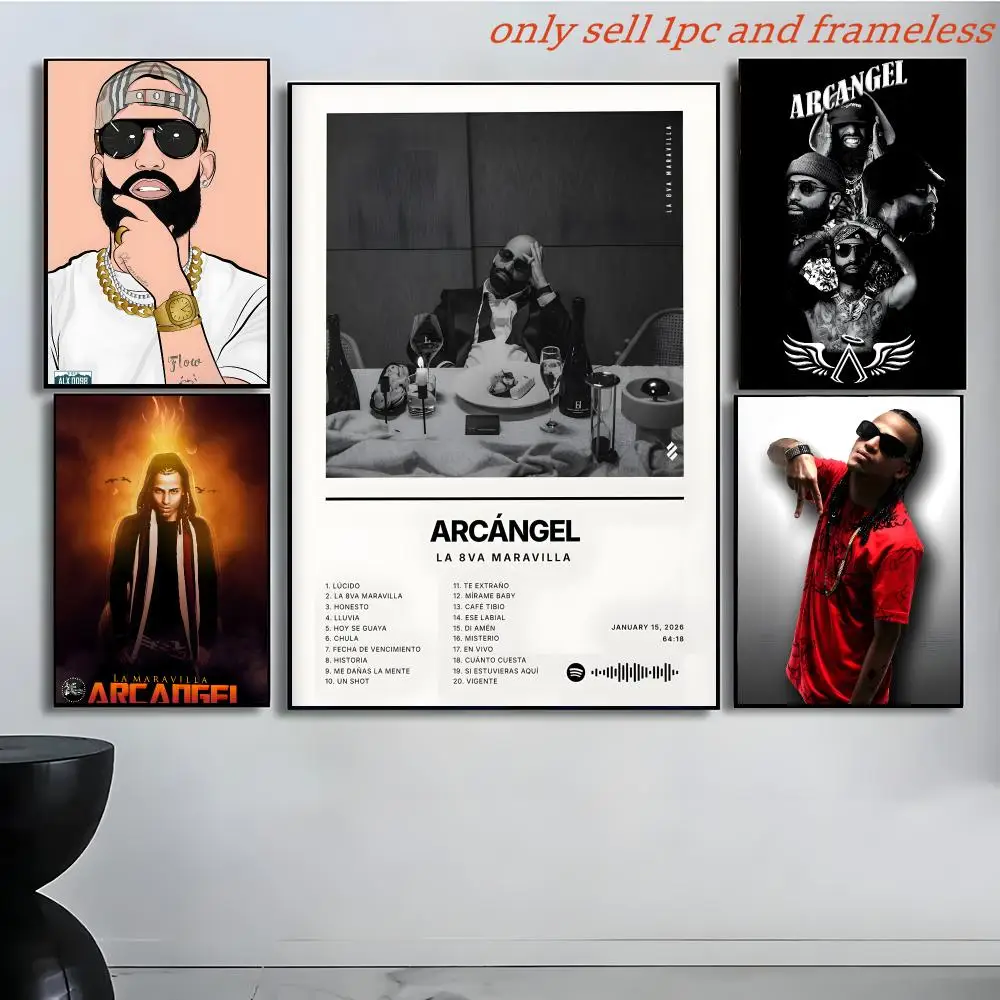 Music Reggae Rapper A-ArcangelS Poster Poster painting with prints Home bedroom living room decoration gift