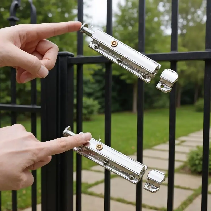 New Stainless Steel Door Lock Self-locking Automatic Spring Door Latch Anti-theft 3Inch Spring Latches Door