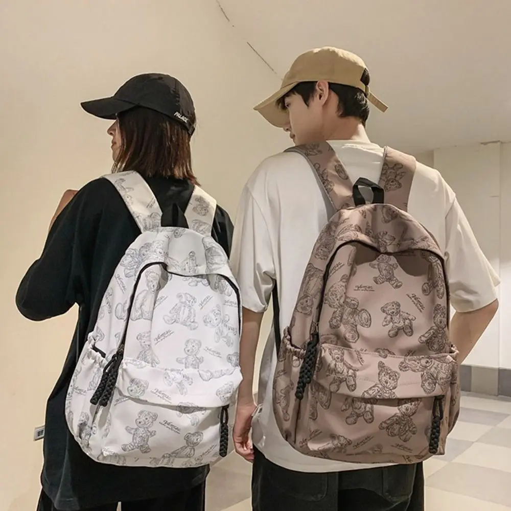 

High Quality Print Backpack Casual Lightweight School Bag Multifunctional Large Capacity Shoulder Bag Travel