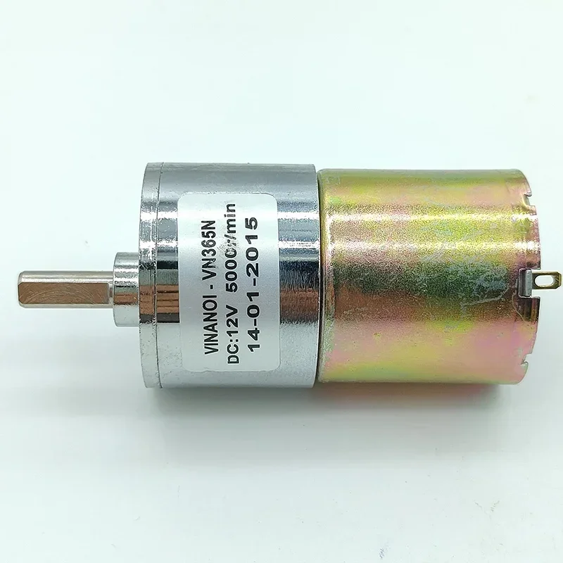 ZGB37 Mini 37mm Gear Motor DC 5V-12V 17RPM-45RPM Slow Speed Large Torque Metal Gearbox Gear Reduction Motor