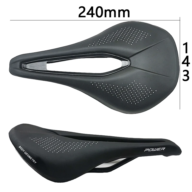 Power Comp Bicycle Saddle Men\'s and Women\'s Comfort Road Cycling Saddle Mtb Mountain Bike Seat 240-143mm Bicycle Seat Accesorios