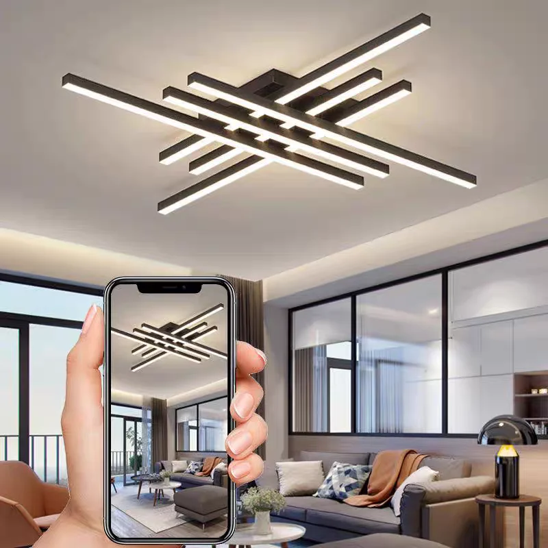 Living  Room light Dining Room Apartment Hall Dimming LED Chandelier Lights AC 85-265V Nordic Ceiling Chandelier Indoor Lighting