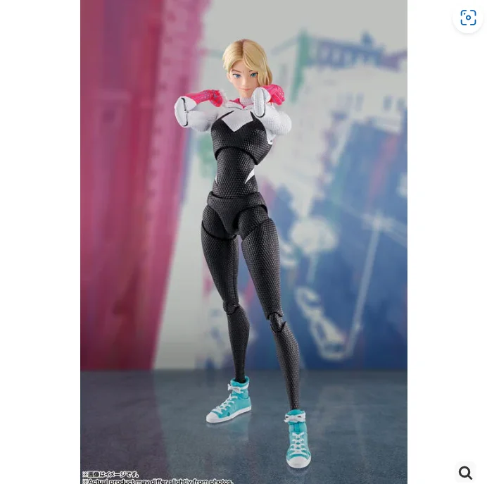 Bandai Original S.H.Figuarts Spider Gwen SPIDER-MAN ACROSS THE SPIDER VERSE Action Figures Active Joints Collectible Model