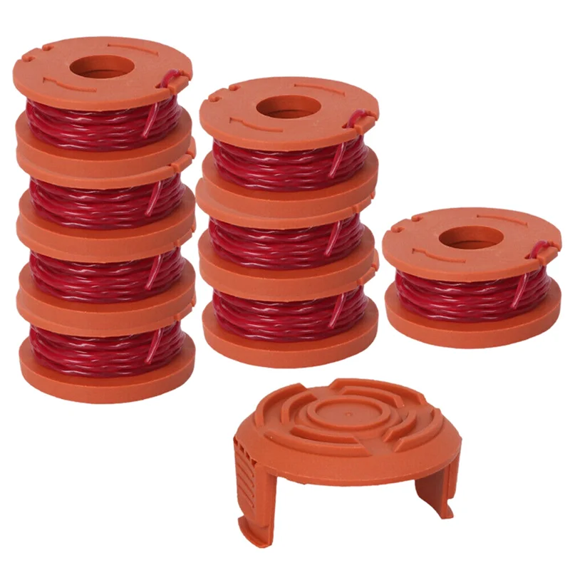 

AB47-27 Pack Replacement Spool String Trimmer Line 24 Pack Spool And 3 Cap Lawn Mower Accessories For WORX
