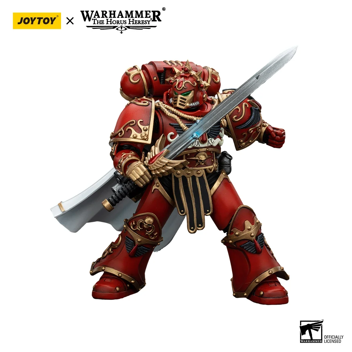 JOYTOY Warhammer 40K Horus Heresy 1/18 ตัวเลขการกระทําอะนิเมะ 12.4 ซม.Blood Angels Legion Praetorพร้อมใบมีดพารากอนของเล่น