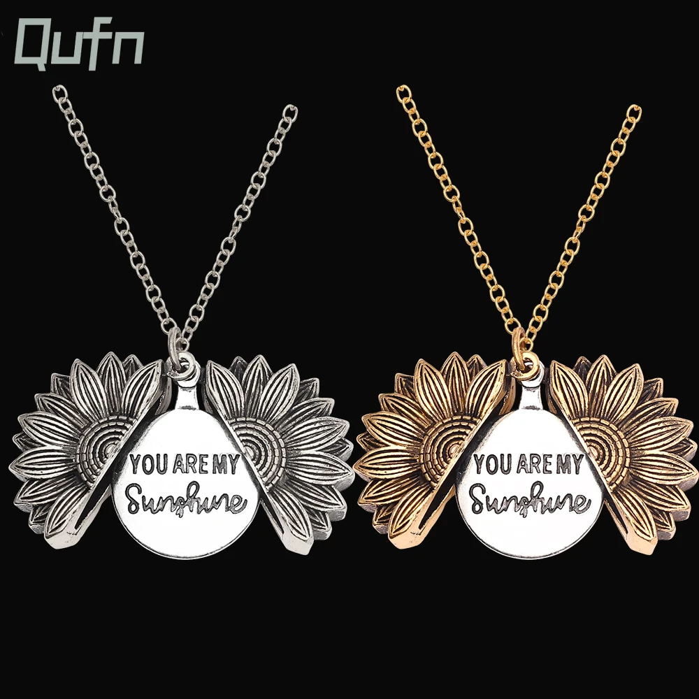 Fashion Jewelry Open Locket Wing Heart Pendant Necklace Double-layer Engraved Over Me Choker Necklace for Women Men Gift