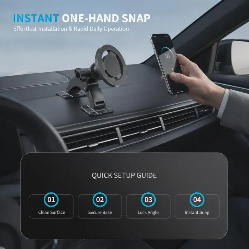 Magnetic Phone Holder Car Enjoy Never Fall Fit Magnetic Car Phone Mount Dashboard Curved Surfaces Adhesive Magnets Stands