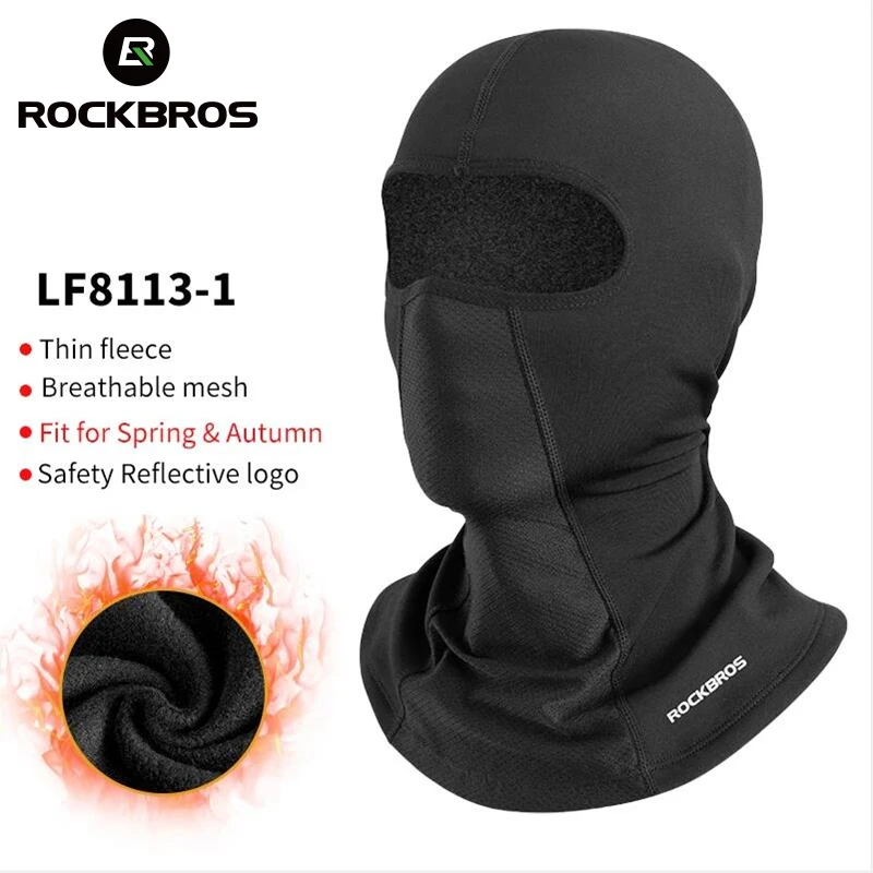 ROCKBROS Winter Cycling Face Mask Full Face Keep Warm Mask With Glasses Hole Balaclava Cycling Motorcycle Mask Cycling Balaclava