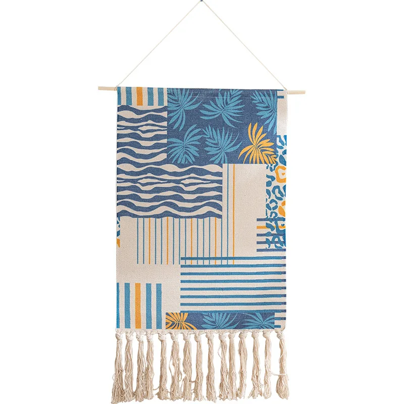 Tapestries, cotton thread woven background walls, tapestries, bedside decoration in bed and breakfast bedrooms