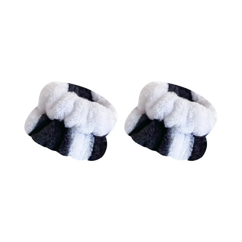1-teiliges Plüsch-Haar-Accessoire-Set mit Kuhmuster für Herbst und Winter, weiches, hautfreundliches Make-up, Heimkleidung, Hautpflege – Detail 13