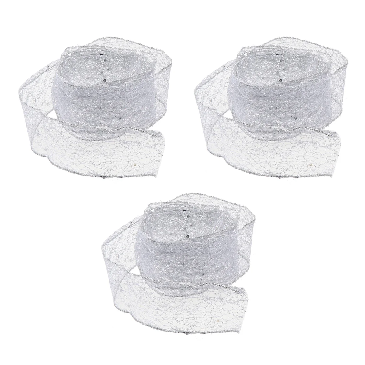 

3 Pcs Christmas Ribbon Craft Accessory Wrapping for Presents Prom Decorating Decorative Tree Decoration Wired